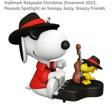 Hallmark Keepsake Peanuts Jazzy Snazzy Friends Snoopy & Woodstock Ornament NEW