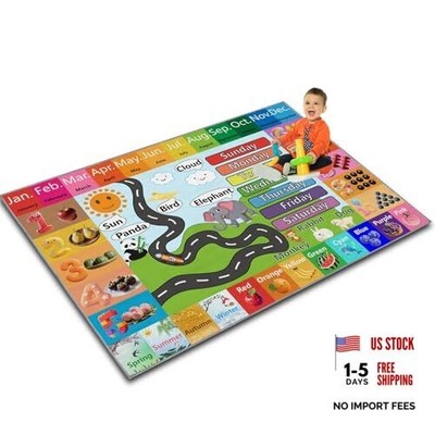ABC 123 Baby Play Mat   Months, Animals, Fruits & Colors Educational 2.6×4ft