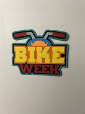 Bike Week Motorcycle Scrapbook Title Handmade Die Cut Sturgis Daytona