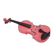 Acoustic Violin Fiddle w/ Case Bow Rosin 4/4 3/4 1/2 1/4 1/8 Size Gift Pink NEW