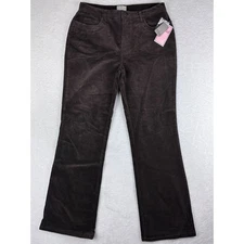 FDJ French Dressing Olivia Flare Corduroy Pants Stretch Mid Rise Brown 16