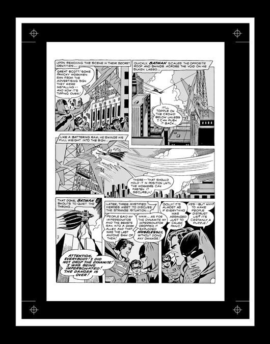 Dick Sprang World's Finest #101 Rare Production Art Pg 4 Monotone