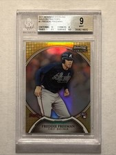 2011 Bowman Sterling #1 RC Gold Refractor /50 Freddie Freeman BGS 9