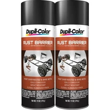 Duplicolor RBA101 (2-Pack), Rust Barrier Aerosol Paint, Gloss Black, 11 oz