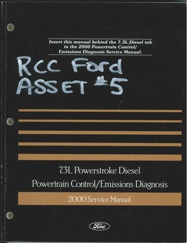 2000 Ford Powerstroke Diesel Engine Emissions Diagnosis Manual Trouble ...