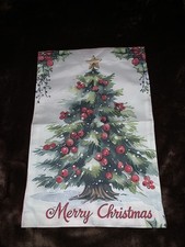 Merry Christmas Tree Winter Welcome Garden Flag 12x18