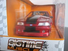 Rare Jada 124 Big Time Muscle 1989 Ford Candy Red Mustang Gt Fox Body New Rare Jada 124 Big Time Muscle 1989 Ford Candy Red Mustang Gt Fox Body New