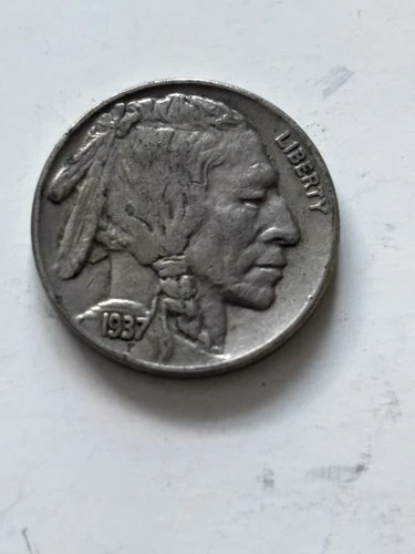 Rare Liberty Five Cent 1937 Coin Buffalo