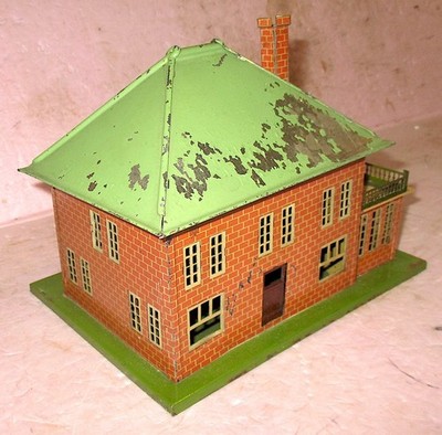 Lionel # 191 Prewar Late 1920's O-Gauge Villa. Lighted. Orange & Green