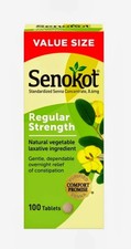 Senokot Regular Strength Natural Vegetable Laxative - 100 Tablets - Exp 4/27