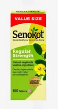 Senokot Regular Strength Natural Vegetable Laxative - 100 Tablets - Exp 4/27