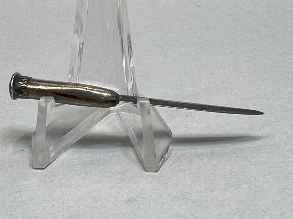 Antique Marttiini Finish Finland Miniature Puukko Knife Silver Plated Handle 2'' - Image 3 of 4