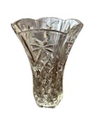 Vintage Anchor Hocking Star of David Vase Early American Prescut Clear 10" Tall