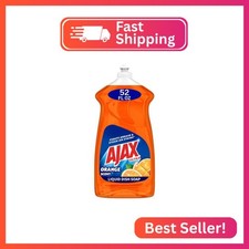 Ajax Ultra Liquid Dish Soap Orange Scent,Triple Action, Mess-Free, Easy-Flip Cap