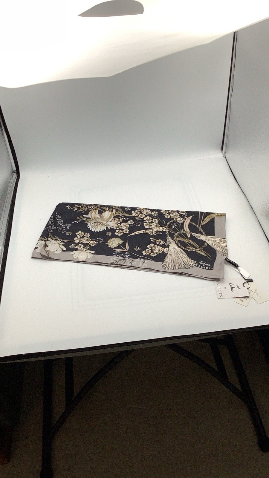 Echo Floral Talbots 100% Silk Scarf 31x31 NWT