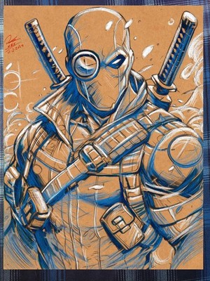 Deadshot Art Print Signed 8.5x11 | Art by Keyeske
