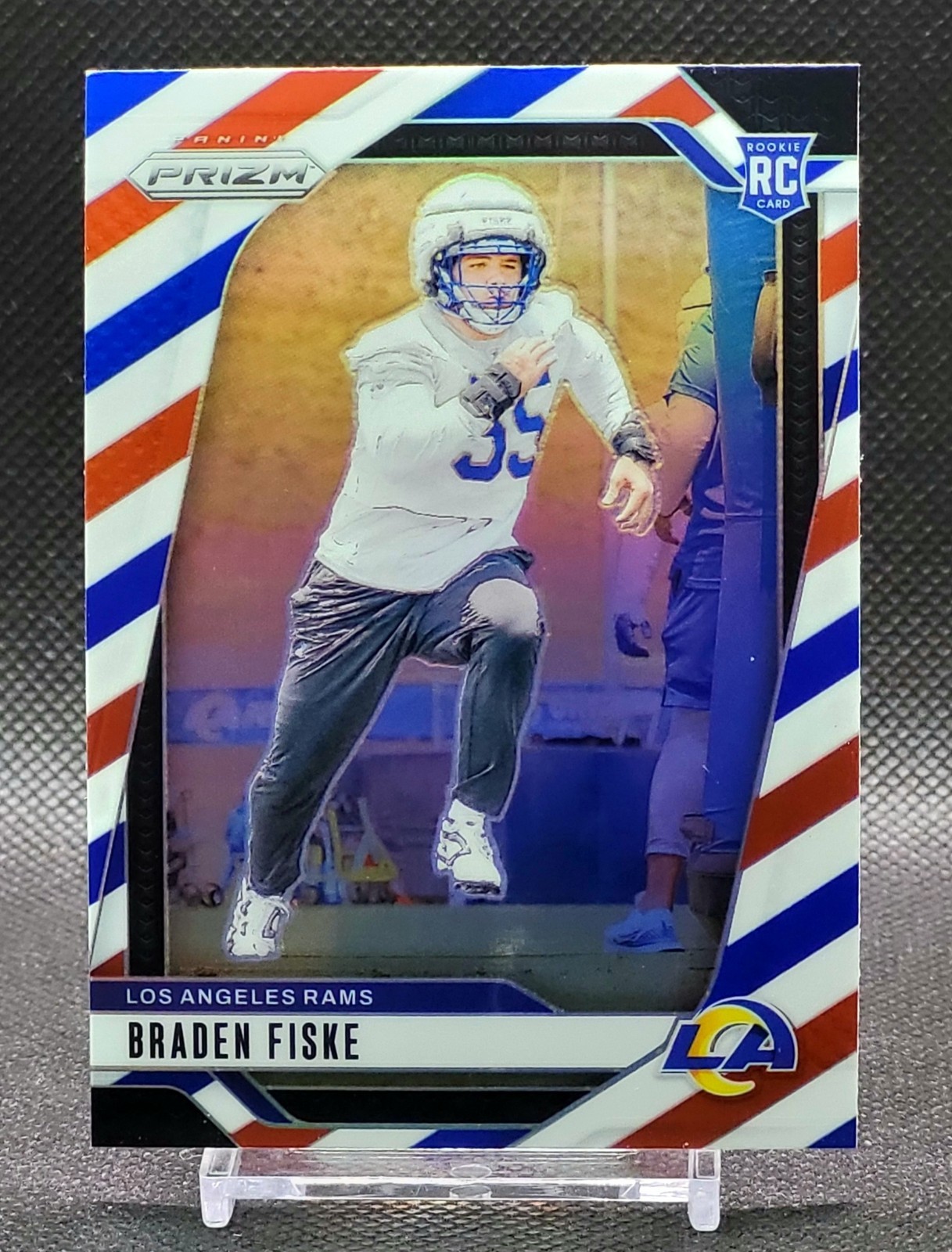 2024 Panini Prizm Rookie Braden Fiske Red White & Blue Prizm RWB #310 RC