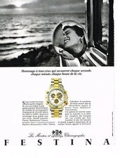 ADVERTISING ADVERTISING 1991 FESTINA Chronograph Watch Collection