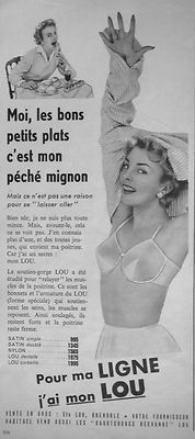 WERBUNG 1956 GUTE KLEINE GERICHTE ES IST MEINE SÜSSE SÜNDE FÜR MEINE LINIE ICH HABE LOU
