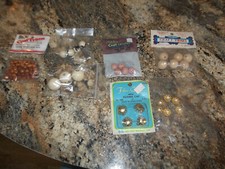 Wooden Doll Head Craft Beads - Wooden Beads - Filigree Caps - Round VINTAGE