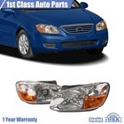 Headlight Assembly Set For 2007-09 Kia Spectra Left and Right 2PCS With Bulb