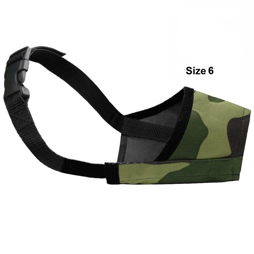 Corgi Dog Muzzle Army Camouflage Nylon Pet Training Anti Bite Barking Nose Guard - Picture 16 of 17