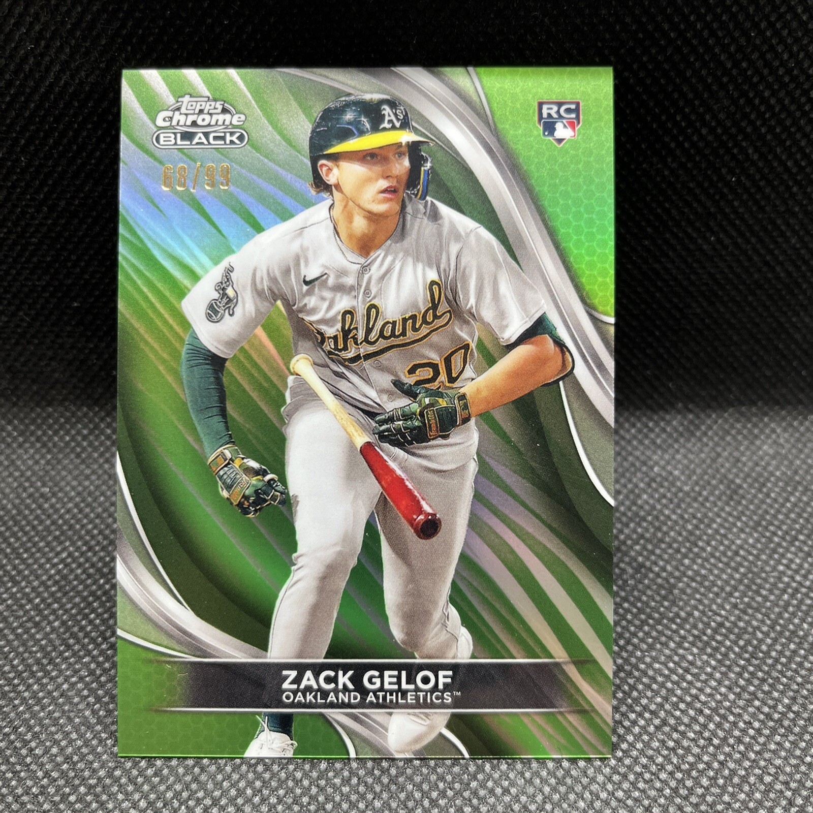 2024 Topps Chrome Black Zack Gelof Green Wave Refractor Rookie RC #/99 #40