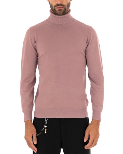 Maglioncino Uomo Maglia Collo Alto Elastico Tinta Unita Vari Colori - Foto 176 di 180