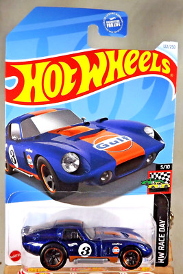 2024 Hot Wheels #122 HW Race Day 5/10 SHELBY COBRA DAYTONA COUPE Dark Blue w/5Sp