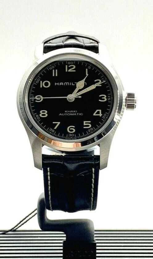 New Hamilton Khaki Field Murph Automatic Black Men's Strap Watch H70605731 - image 3 of 3