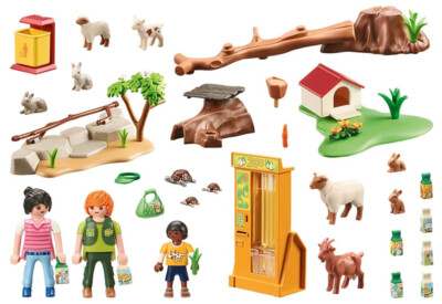Playmobil My Life Set 71191 Petting Zoo Animals Goats Promo Family