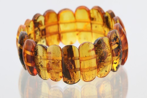 FOSSIL INSECTS Genuine BALTIC AMBER Large Stretch UNISEX Bracelet 25.9g 250520-1 - 第 6/14 張圖片