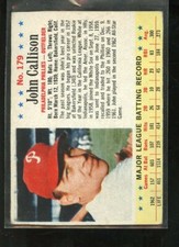1963 POST #179 JOHN CALLISON PHILLIES VGEX E012707