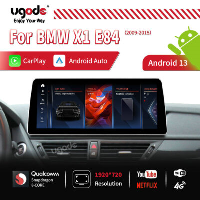 Android13 Car monitor Screen CarPlay GPS Navigation Auto Display for BMW X1 E84