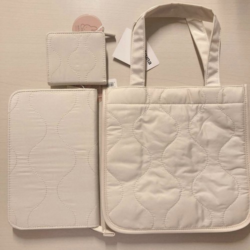 Borsa tote trapuntata Miffy W250×H250×D120mm portafoglio multicustodia nuova, set di tre pezzi - Foto 24 di 24