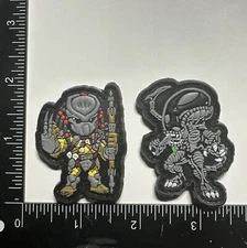 Alien Vs Predator pvc rubber morale ranger eye patch Edc