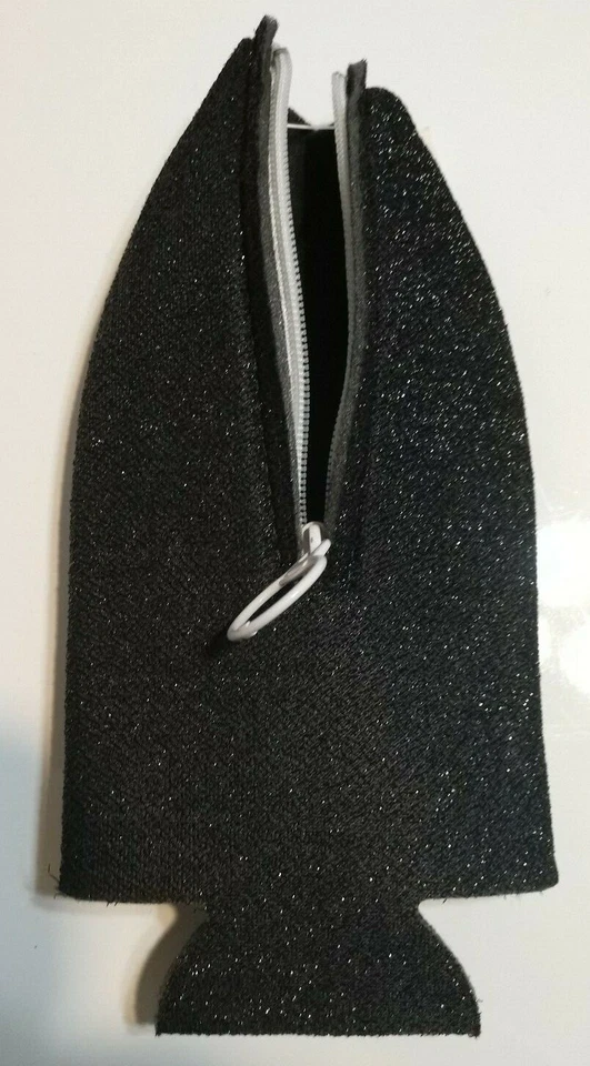 Texas Longhorns NCAA Football 12oz Beer Bottle Glitter Zippered Drink Koozie - Image 4 of 4