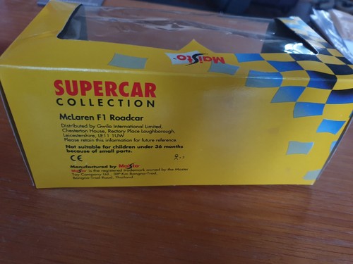 McLaren F1 Roadcar Maisto Supercar Sammlung Spielzeug Modellauto OVP Spiegel fehlt - Bild 17 von 20