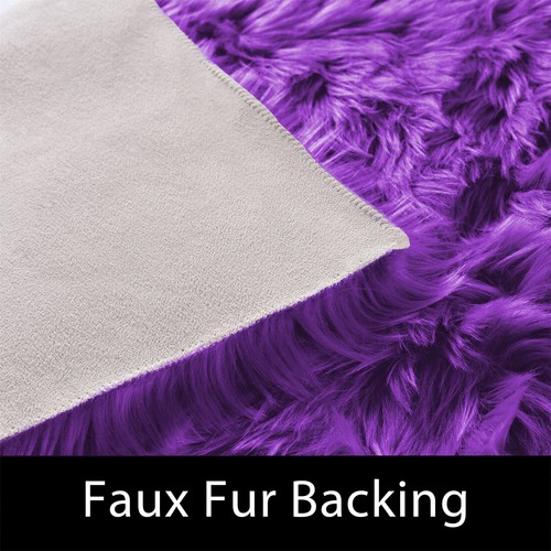 Latepis Faux Fur Sheepskin Area Rugs Soft Shaggy Carpet for Living Room Bedroom - Picture 199 of 219
