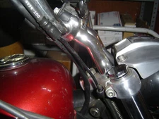 Sportster Dyna Chrome 1" Handlebar Risers 4" tall x 1.5" Pullback, HBR-4C