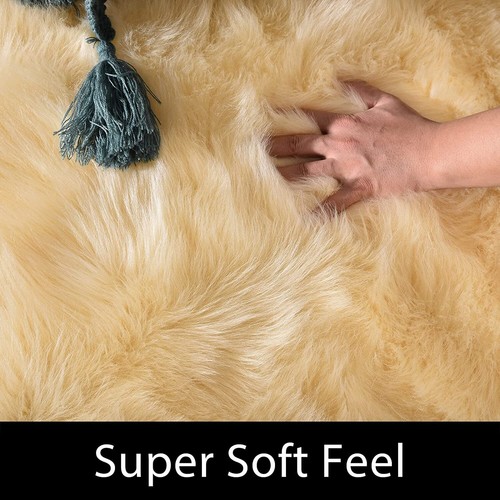 Latepis Faux Fur Sheepskin Area Rugs Soft Shaggy Carpet for Living Room Bedroom - Picture 119 of 219