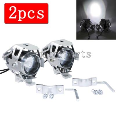 2x LED Headlight Driving Lights For Kawasaki Vulcan 1700 1600 1500 2000 900 800