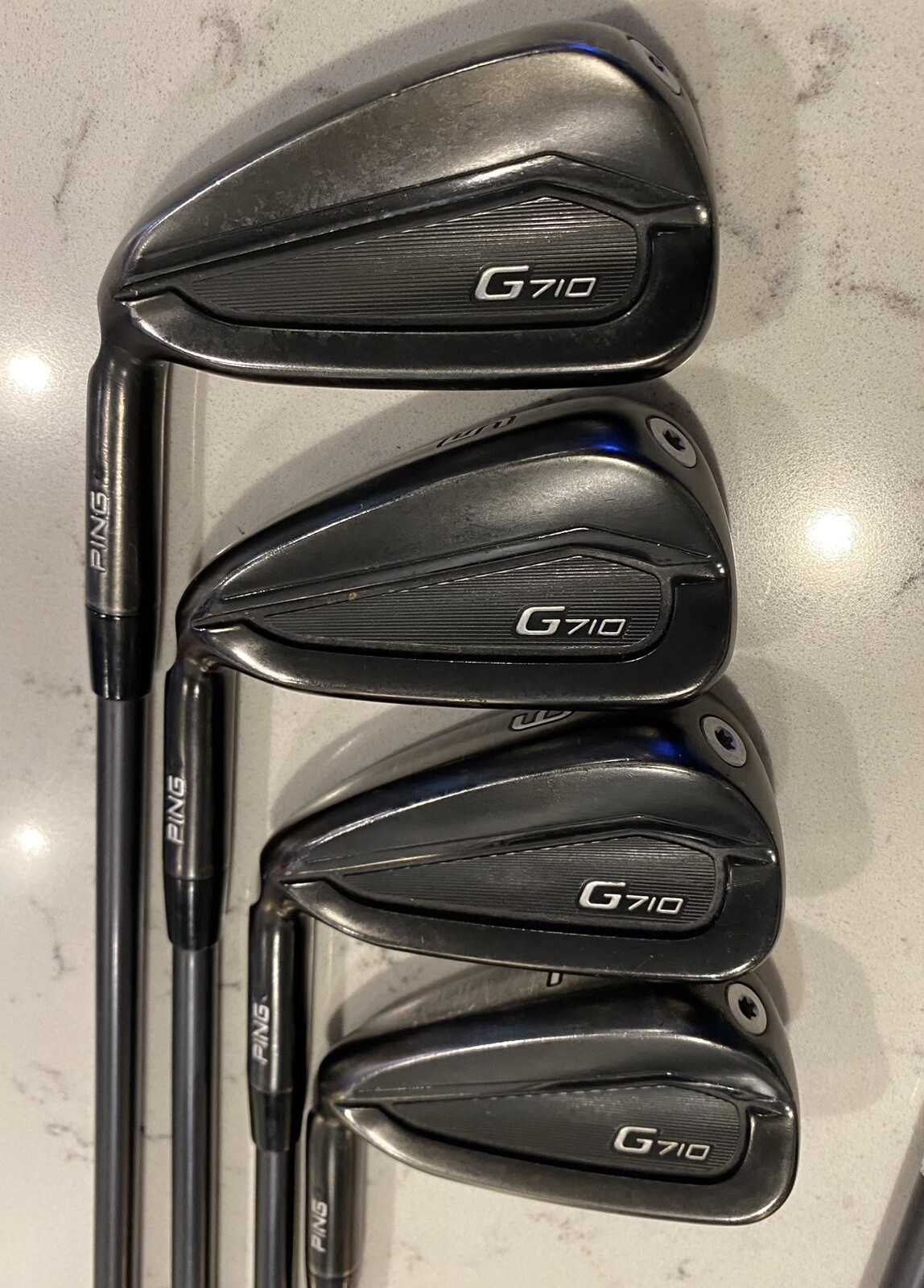 Ping G710 Iron Set 4PWUW Mens LH Alta CB AWT Regular Flex Graphite