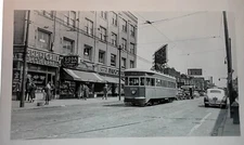 Orig 1947 MYRTLE Av Bar Ridgewood trolley QUEENS 616 Photo Negative + 8x10 PRINT