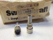 (2PCS) SWITCHCRAFT 5501F MIN UHF F MICROPHONE CONNECTOR VTVM PROBE - 2 PER LOT