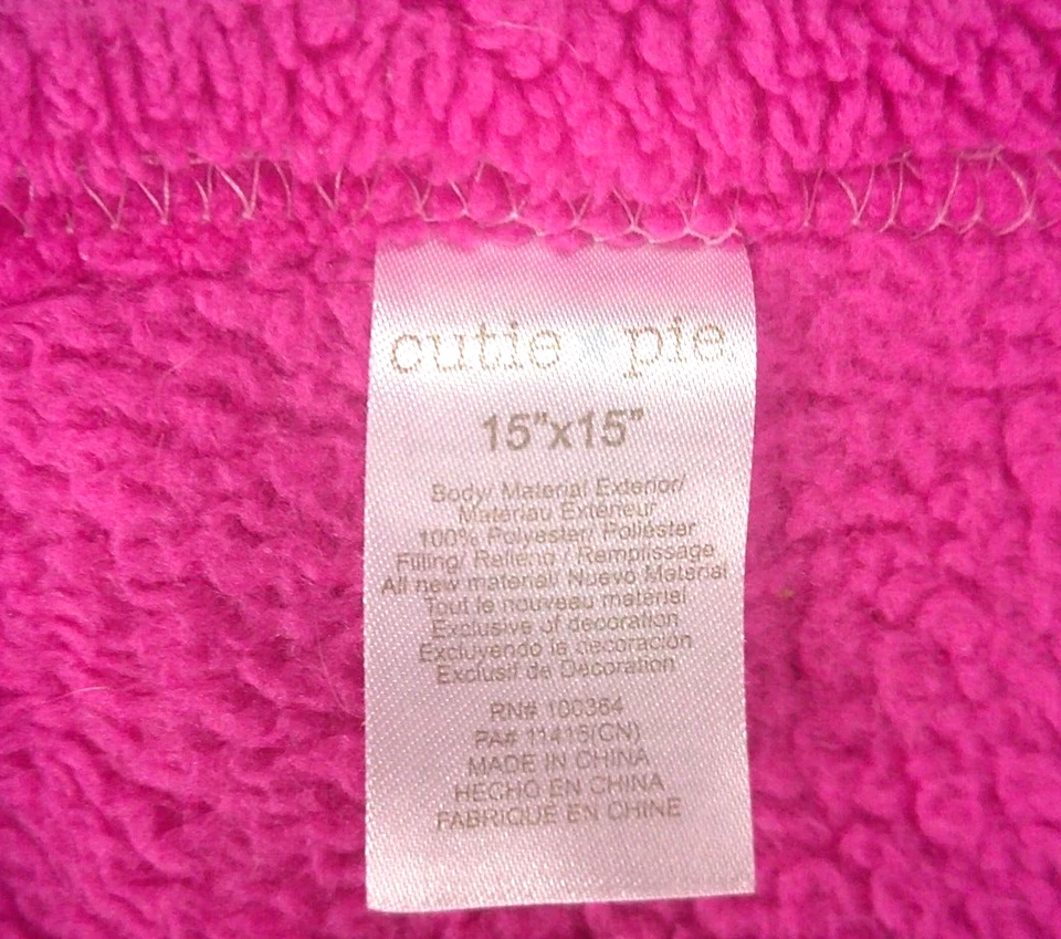 Manta de seguridad Cutie Pie Monkey Lovey rosa oscuro You Make Me Happy 15x15 Foto 4 de 4