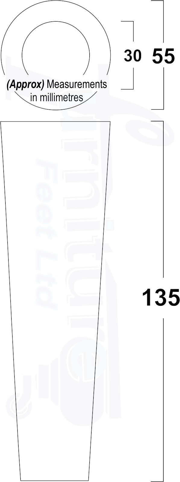 4 Solid Wood Replacement Furniture Chair Legs M8 Settee Sofa Feet 135mm
