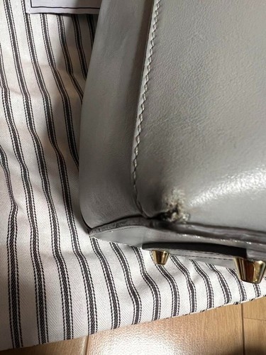 Anya Hindmarch Invader Women's 2way Tote Shoulder Bag Handbag Leather Gray JP!!! - Picture 10 of 12