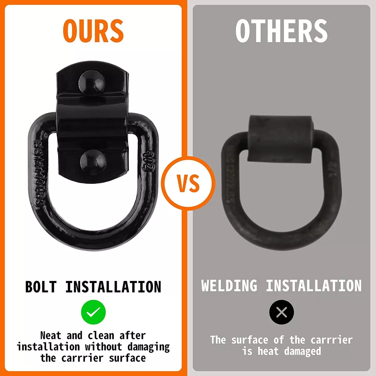 d ring tie-down anchors with bolt-on