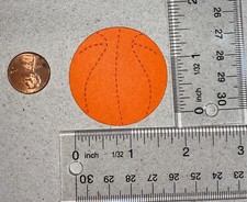 10   BASKETBALL   cardstock paper die cut embellishments SMALL